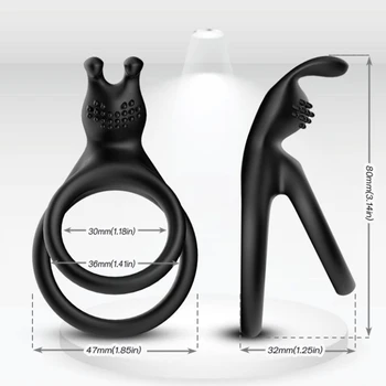 Silikono Dual Gaidys Žiedas Atidėti Ejakuliaciją Vyrų Poros Seksualinio Žaislo Suaugusiųjų Sekso Užraktas Vyrų Varpos Žiedas Plėtros Erekcija Produktas