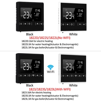 Tuya WiFi Smart Termostatai, Elektrinio grindų Šildymo Vandens Temperatūros valdymo pultelio LCD Jutiklinis Ekranas Grindų Šildymo Termostato