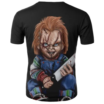 2020 naujos siaubo filmų Chucky T-shirt 3D spausdinimo T-shirt Cool vyrų ir moterų visų rungtynių marškinėliai atsitiktinis streetwear klounas T-shirt