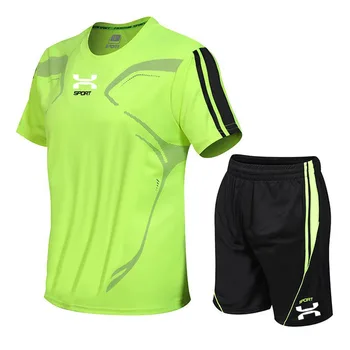 2020 nauji sportiniai marškinėliai vyriški kostiumas veikia šortai + sporto šortai vyriški sportiniai kostiumas futbolo kostiumas tinkamumas kasdieniam dėvėjimui, sporto salė