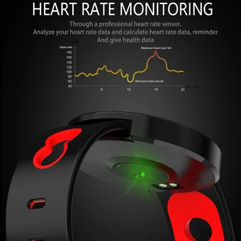 X11 Smart Watch Vyrų, Moterų Kraujo Spaudimas Apvalūs Laikrodžiai Smartwatch Širdies ritmo Fitness Tracker pranešimą priminimas 