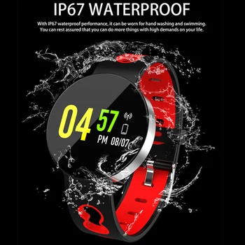 X11 Smart Watch Vyrų, Moterų Kraujo Spaudimas Apvalūs Laikrodžiai Smartwatch Širdies ritmo Fitness Tracker pranešimą priminimas 