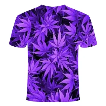 2020 3D gėlės nauji vyriški ir moteriški marškinėliai, vaikų žali lapai trumpas rankovėmis vyriški 3DT T-shirts