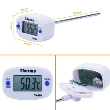 Karšto Skaitmeninį Maisto Termometras TA-288 Elektroninis Termometras Ilgai Zondas Pieno Bandymo Kinų Medicinos Virtuvės Reikmenys