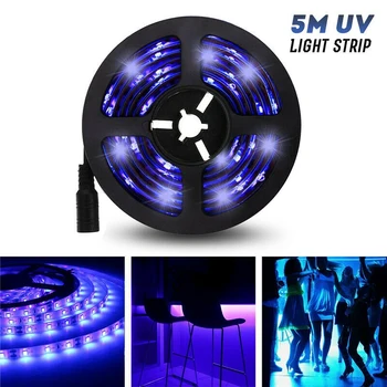 Naujas 10M LED UV Šviesos Ruože Ultravioletinių Lankstus Violetinė 33FT Lempos 600 Led Dezinfekuoti Šviesos Juostelės
