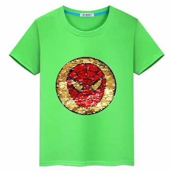 2019 Naujas Vasaros Apversti China Žmogus-Voras Berniukams trumpomis Rankovėmis marškinėliai Striukė Banga