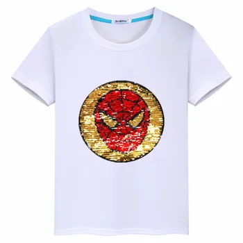 2019 Naujas Vasaros Apversti China Žmogus-Voras Berniukams trumpomis Rankovėmis marškinėliai Striukė Banga