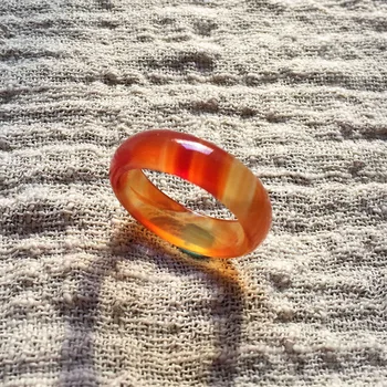 Natūralus raudonasis agatas žiedas vyrams, moterims su tekstūros rankų darbo prekės žadeitas jade žiedai nuvarytas papuošalai natūralaus akmens jade 1 iece