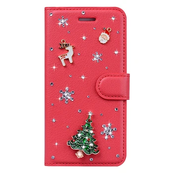 Odinis Dėklas, Skirtas Samsung Galaxy Note, 10 Ir 9 8 S6 S7 Krašto S8 S9 S10 A10 A20 A40 A21 A21s Piniginės Apversti Stovėti Padengti Kalėdų