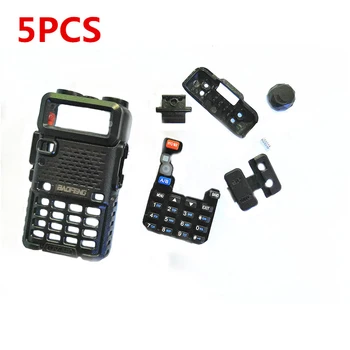 5VNT Baofeng UV5R walkie-talkie, dėklas su klaviatūra, garsiakalbis
