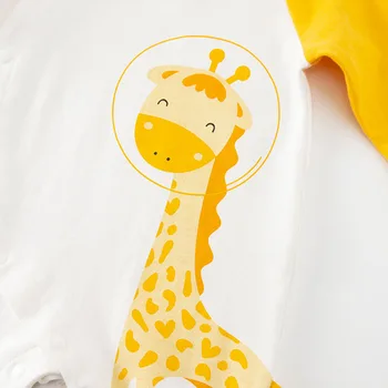 Naujagimį Berniuką Mergina Drabužių Patenka Naujas gimęs Onesie Romper Medvilnės Kūdikių Žirafa Jumpsuit Kostiumas Bamblys Pižama Vaikams Komplektai