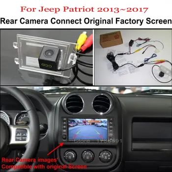 Už Jeep Patriot 2013~2017 Automobilio Galinio vaizdo Atsargines Atbuline Kamera Rinkiniai / RCA & Pradinį Ekraną, Suderinamą / Automobilių Parkavimo Kamera