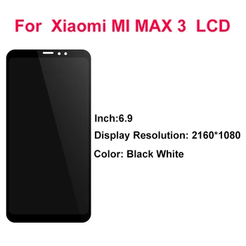 6.9 colių XIAOMI Mi Max 3 LCD Ekranas Jutiklinis Ekranas skaitmeninis keitiklis Asamblėjos Ekranas Mi Max 3 LCD Ekranas atsarginės Dalys
