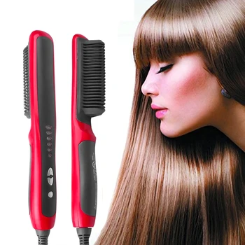 Plaukai Tiesūs Elektros Plaukų ištiesinimo priemonės, Garo, Karšto Šukos Barzda tiesinimo priemonė Styler Šepetys Plaukų Formavimo Priemonės Moterims