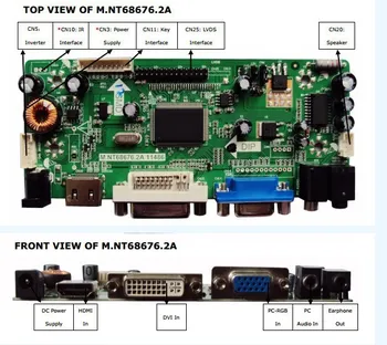 HDMI+DVI+VGA+GARSO LCD Valdiklio plokštės rinkinys 27