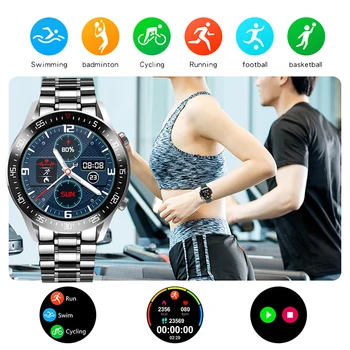 LIGE Prabangos prekės ženklo vyrai laikrodžiai 2020 Naujų Plieno juosta Fitneso žiūrėti, Širdies ritmas, kraujo spaudimas Aktyvumo seklys Smart Watch Vyrams