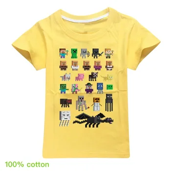 Žaidimas Anime Vasaros Drabužių Vaikams Vijoklis Trumpas Rankovės marškinėliai Medvilnė, Laisvalaikio Mada Vaikų Berniukų, Mergaičių Viršūnės