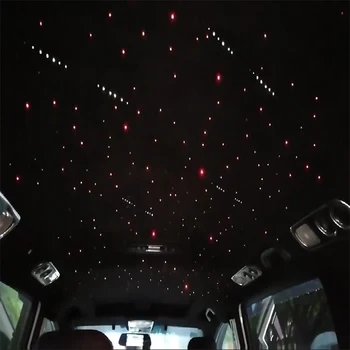 Optinio pluošto Šviesos Meteoras ŠMĖŽAVIMAS Efektas RGBW APP RF Control car star lubų, stogo kit LED Šviesos Variklio ir Meteoras šviesos