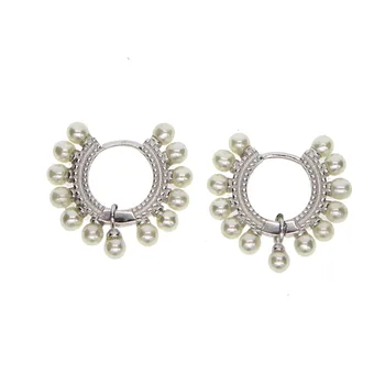 Sidabras 925 imituojamas pearl ausies ratas drop žavesio moterų bijoux gražus stud auskarai bižuterijos didmeninė dovana