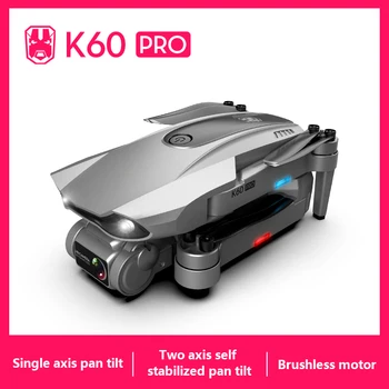 K60 PRO Profesionalus GPS Drone su 6K Kamera 2-Ašis Gimbal Anti-Shake Selfstabilizing Wifi FPV Dron Brushless RC Quadcopters
