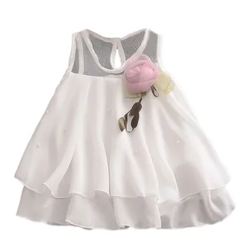 Vaikai drabužių Mados suknelė Kūdikių Mergaičių Rankovių Kieto Tiulio Sijonas Gėlės Šalis Princesė Suknelės, vaikų drabužiai mergaitėms
