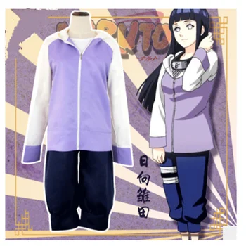 Anime Naruto Shippuuden Hinata Hyuga 2-os Kartos Visiškai Combo Set Cosplay Kostiumu Mergina Moterų Sportinė apranga (Striuke+Kelnes)