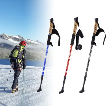 2vnt Šiaurės Anti Shock Pėsčiomis Alpinizmo Lenkai Reguliuojamas Teleskopinis Ultralight Trekas Polių Veikia Gumos Lazdą
