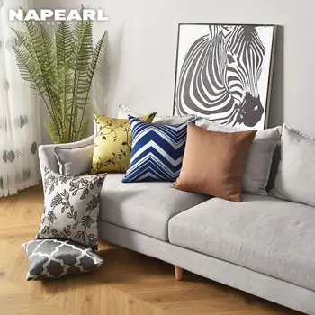 NAPEARL 1 vnt Pagalvėlė Padengti Aikštėje Miegamasis Kėdė Dekoro Visų Rungtynių Modernių Namų Tekstilės Juostele Kietas Žakardo Pagalvės užvalkalą Elegantiškas