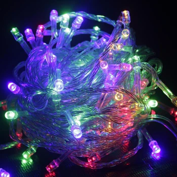 LED Styginių Šviesos 10M, atsparus Vandeniui 110V/220V 100 LED Atostogų String Apšvietimo 9 Spalvų Kalėdų Žiburiai, Lauko Apdailos Šalis