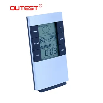 CX-506 Skaitmeninis LCD Termometras su Drėgmėmačiu Barometras Prognozė, Temperatūra, Drėgmės Matuoklis, Apšvietimas Laikrodis Oras Stotis