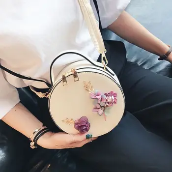 RanHuang Nauja 2019 Moterų Mados Turas Maišelius, Gėlių Dizainas Pečių Krepšiai, Aukštos Kokybės Pu Odos Mini 