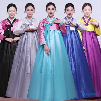 Aukštos Kokybės Spalvotų Tradicinio Korėjiečių Hanbok Suknelė Moterų Korėjos Liaudies Etape Kostiumas Korėja Tradicinis Kostiumas Šalis