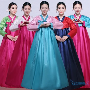 Aukštos Kokybės Spalvotų Tradicinio Korėjiečių Hanbok Suknelė Moterų Korėjos Liaudies Etape Kostiumas Korėja Tradicinis Kostiumas Šalis