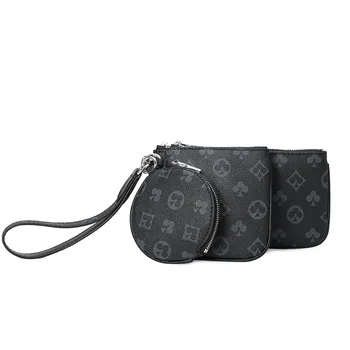 Mados Prabangos prekės ženklo dizaineris moterų rankinės 3-IN-1 Sankabos krepšys 2020 naujas vakare maišelį mobilųjį telefoną maišelis ilgai piniginės kortelės turėtojas
