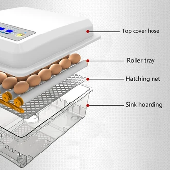 24 Kiaušiniai Inkubatoriaus Automatinis Inkubatorius Mašina Skaitmeninis Drėgmės Kontrolė Brooder