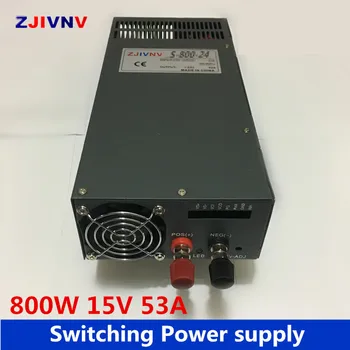 Pramonės ir led naudojami 800W 15v 53a impulsinis maitinimo šaltinis: AC-DC maitinimo įėjimas 110v arba 220v maitinimo blokas adapteris 15v
