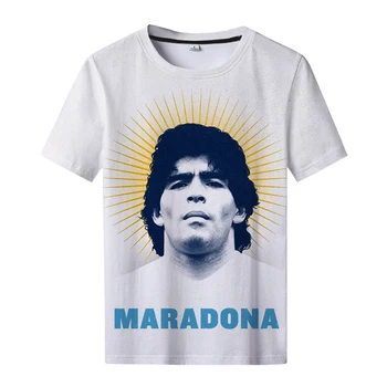 Maradona 3D T Marškiniai Vyrams, Moterims 3D Spausdinimo marškinėliai Atsitiktinis Mados Trumpas Rankovės Harajuku Tee Viršūnes Streetwear