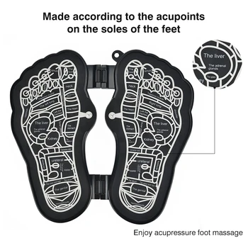 Sulankstomas Foot Massager Trinkelėmis Elektros EMS Raumenų Stimuliatorius Namų Fizioterapija Pėdų Masažas gerina Kraujotaką Paramos Skausmas