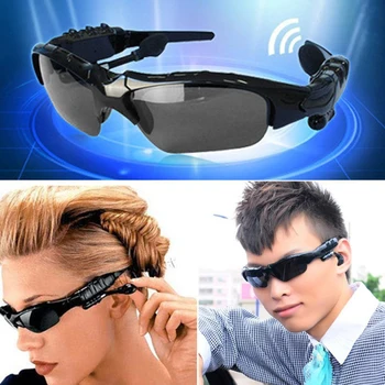 Mados Akiniai nuo saulės belaidės ausinės Bluetooth V4.1 Stereo laisvų Rankų Akiniai nuo saulės su sukiojamomis akinių lęšių ausinių #1128