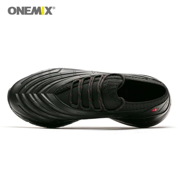 ONEMIX Vyrų Treneriai Kelių Bėgimo Bateliai Lengvas Sportas Energijos Sneaker Lauko Pėsčiomis pagalvėlė minkšta pado intarpas energijos