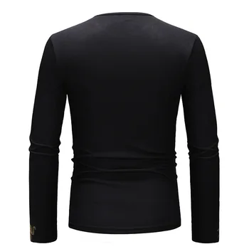 Vyrai Afrikos Drabužius Dashiki Marškinėliai Vyrams 2021 Brand Slim Fit Long Sleeve Tee Marškinėliai Homme Streetwear Atsitiktinis Afrikos Drabužiai, XXL
