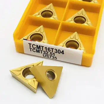 TCMT16T304 TCMT16T308 MA VP15TF UE6020 US735 Karbido įterpti TCMT išorės tekinimo įrankis CNC metalo tekinimo įrankis TCMT 16T304