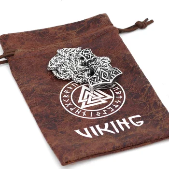 Vyrai nerūdijančio plieno Viking Šiaurės Thor hammer odin Mjolni karoliai pakabukas