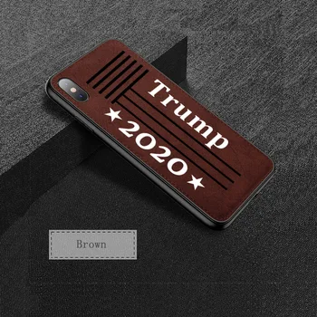 2020 Donald Trump Rinkimų Audinio telefono dėklas skirtas iphone 11 pro X XS MAX XR 7 8 6 6s plius Mados Minkšta šluoste, Magnetinio telefono dangtelį