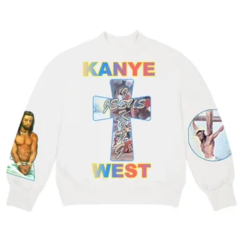 Jėzus Yra Karalius, Kanye West sekmadienis Paslaugos Vyrų Hoodie Moterims Aukštos Kokybės 3D Spausdinimo Jėzus Yra Karalius, Palaidinės Kanye West (Puloveris)