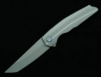 LEMIFSHE RFT Flipper sulankstomas peilis M390 peiliukų titano lydinio rankena (kempingas, lauko virtuvė vaisių peilis EDC įrankis