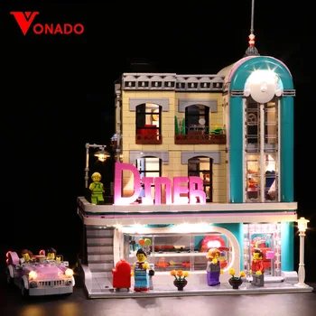 Prekės LED Light Up Kit Žaislas, Skirtas lego 10260 miesto Centro Valgyklą Kūrėjas, Miesto Gatvių Apšvietimo Nustatyti Kalėdų dovana