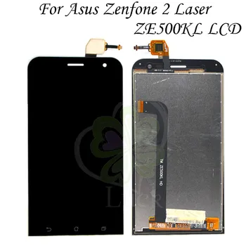Už ASUS ZE500KL LCD Ekranas Asus Zenfone 2 Lazerio ZE500KL Jutiklinio Ekrano rėmelis skaitmeninis keitiklis Asamblėjos 5.0