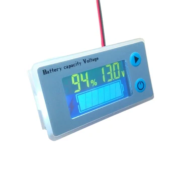 10-100V Universal Baterijos Talpa Voltmeter Testeris LCD Automobilinis Švino-rūgšties Indikatorius Digital Voltmeter Įtampos Testeris Stebėti