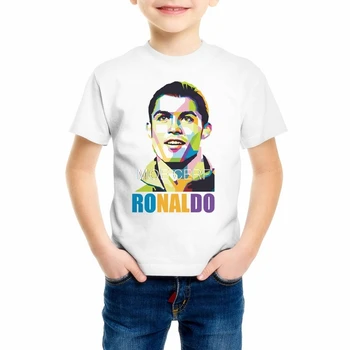 Nauja vasaros stiliaus žvaigždė Cristiano Ronaldo spausdinti 3d Vaikų/Kūdikių marškinėliai atsitiktinis t marškinėliai street wear camisa Berniukas/Mergaitė CR 7 Viršuje Tee Z9-8